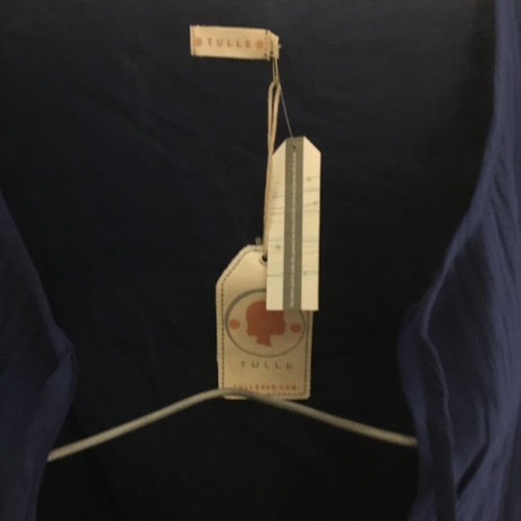 ANTHROPOLOGIE TULLE PIN TUCK DRESS TUNIC ROYAL HTF - Picture 5 of 8